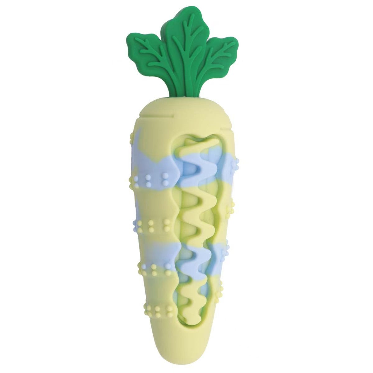 Silicone Carrot Squeaky Dog Toy, Durable Chew Toy for Teething & Self Entertainment Sample/Retail