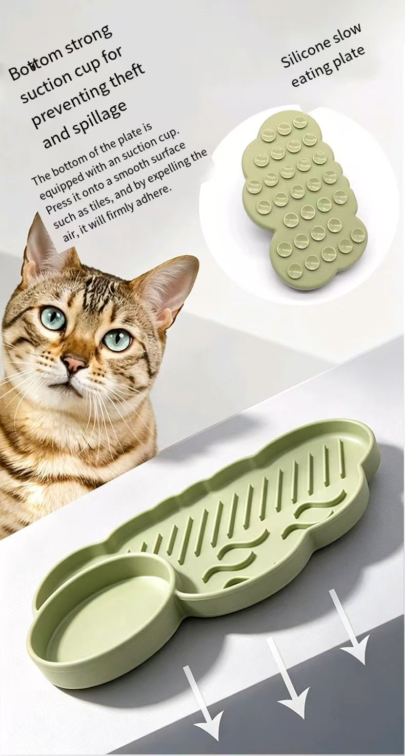 Silicone Pet Lick Mat with Suction Cups | Slow Feeding Anti-Choke Mat for Dogs & Cats