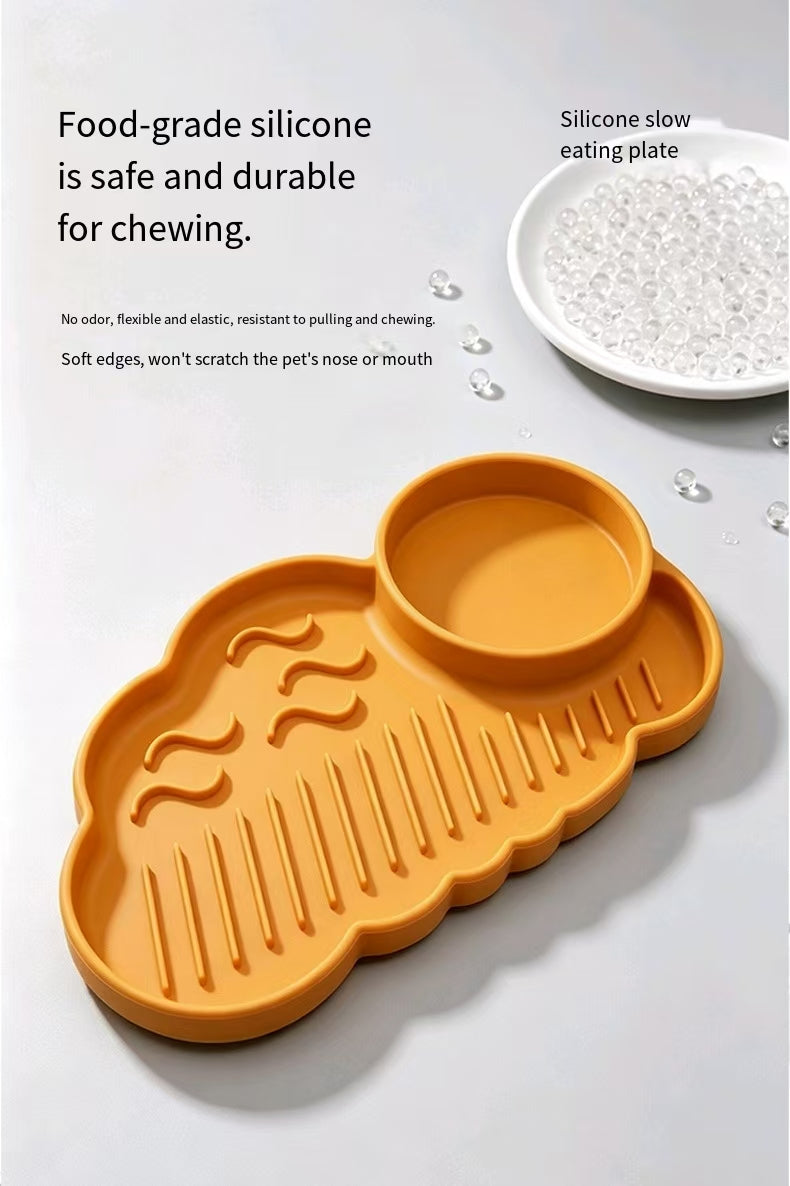 Silicone Pet Lick Mat with Suction Cups | Slow Feeding Anti-Choke Mat for Dogs & Cats