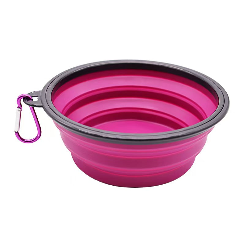 Foldable Silicone Pet Bowl, Spill-Proof Dog Feeding & Watering Bowl for Dogs and Cats（9-Color Sample Pack Available, wholesale/OEM/ODM
