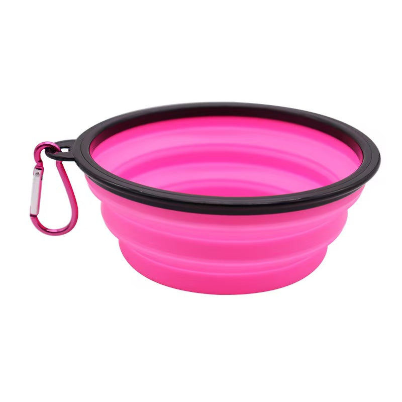 Foldable Silicone Pet Bowl, Spill-Proof Dog Feeding & Watering Bowl for Dogs and Cats（9-Color Sample Pack Available, wholesale/OEM/ODM
